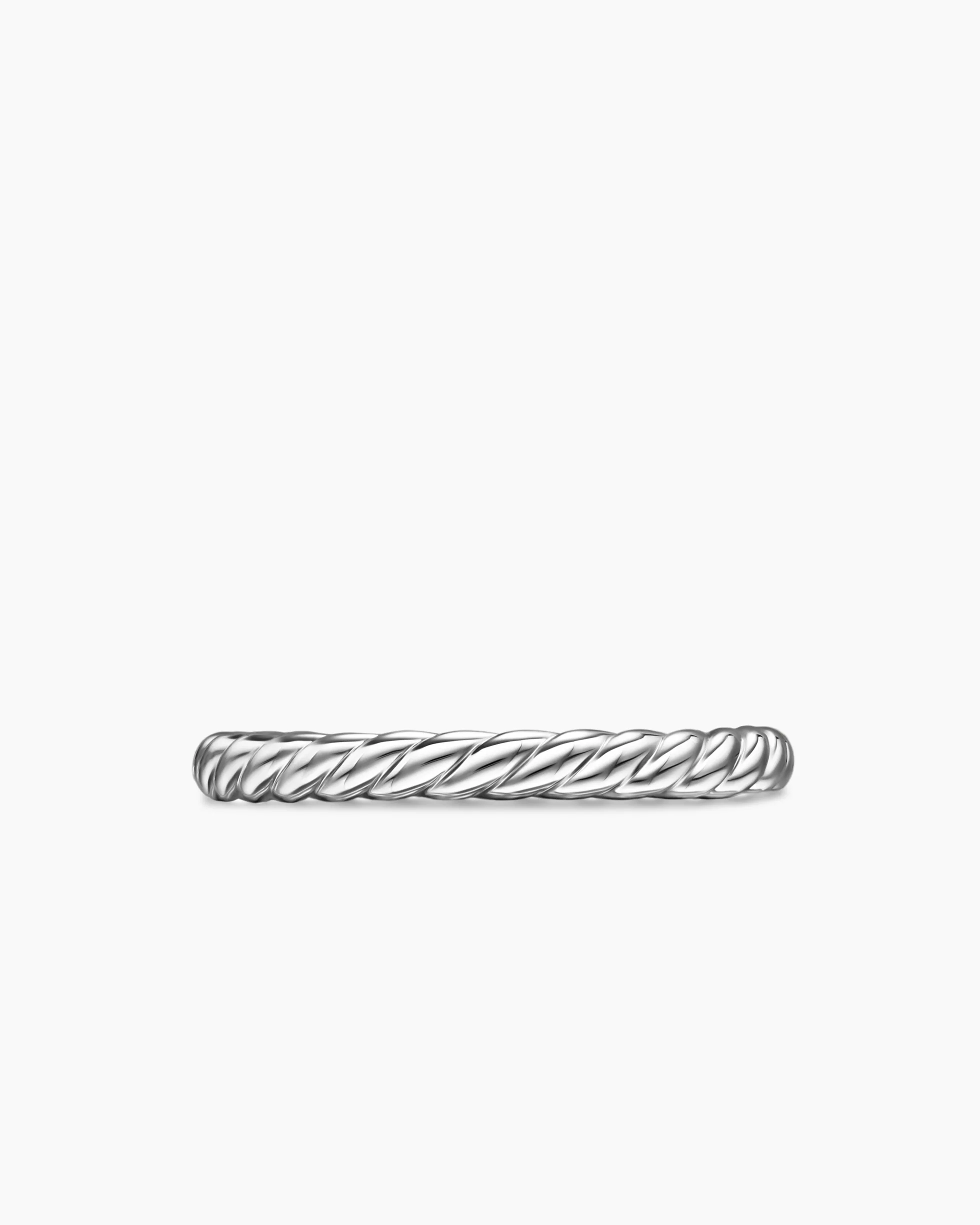 DY Cable Band Ring Platinum, 2.45mm