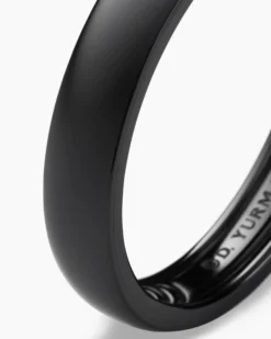 DY Classic Band Ring Black Titanium, 4mm