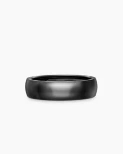 DY Classic Band Ring Black Titanium, 6mm