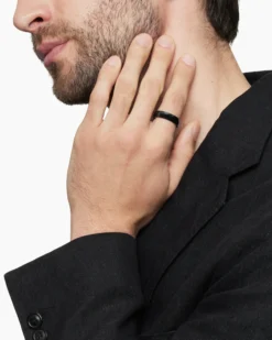 DY Classic Band Ring Black Titanium, 6mm
