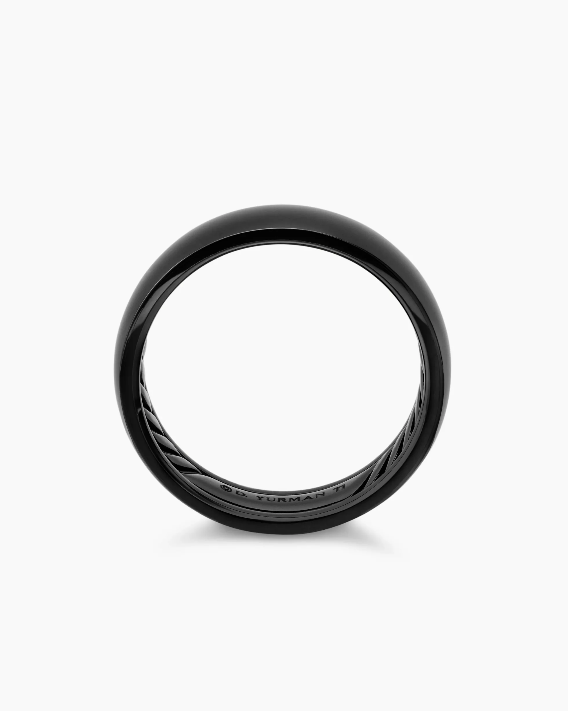 DY Classic Band Ring Black Titanium, 6mm