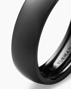 DY Classic Band Ring Black Titanium, 6mm