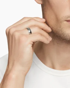 DY Classic Band Ring Grey Titanium, 6mm