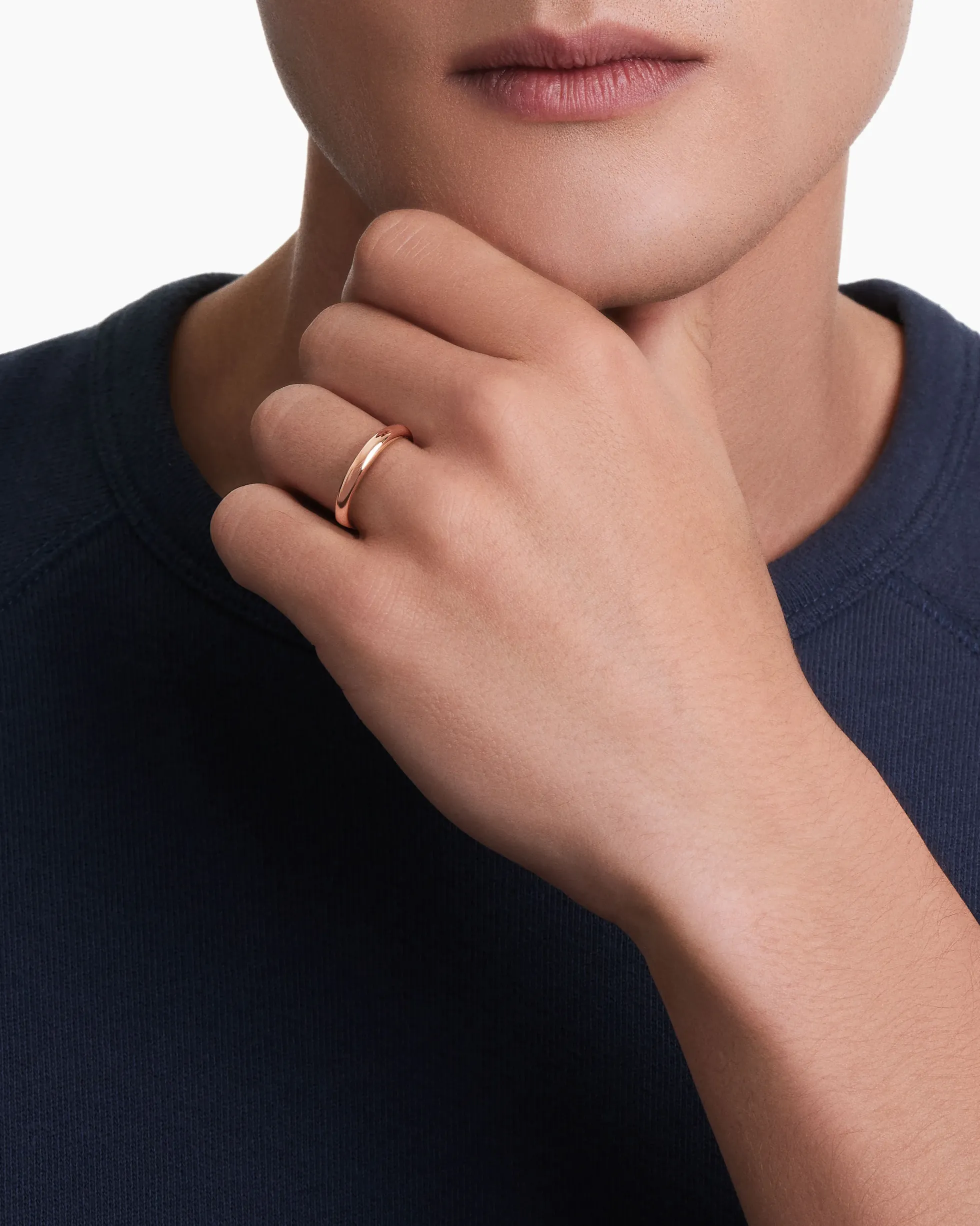 DY Classic Band Ring 18K Rose Gold, 3.5mm