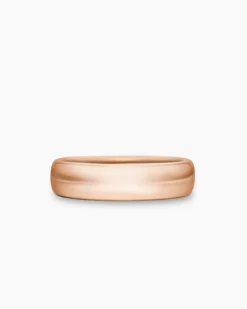 DY Classic Band Ring 18K Rose Gold, 6mm