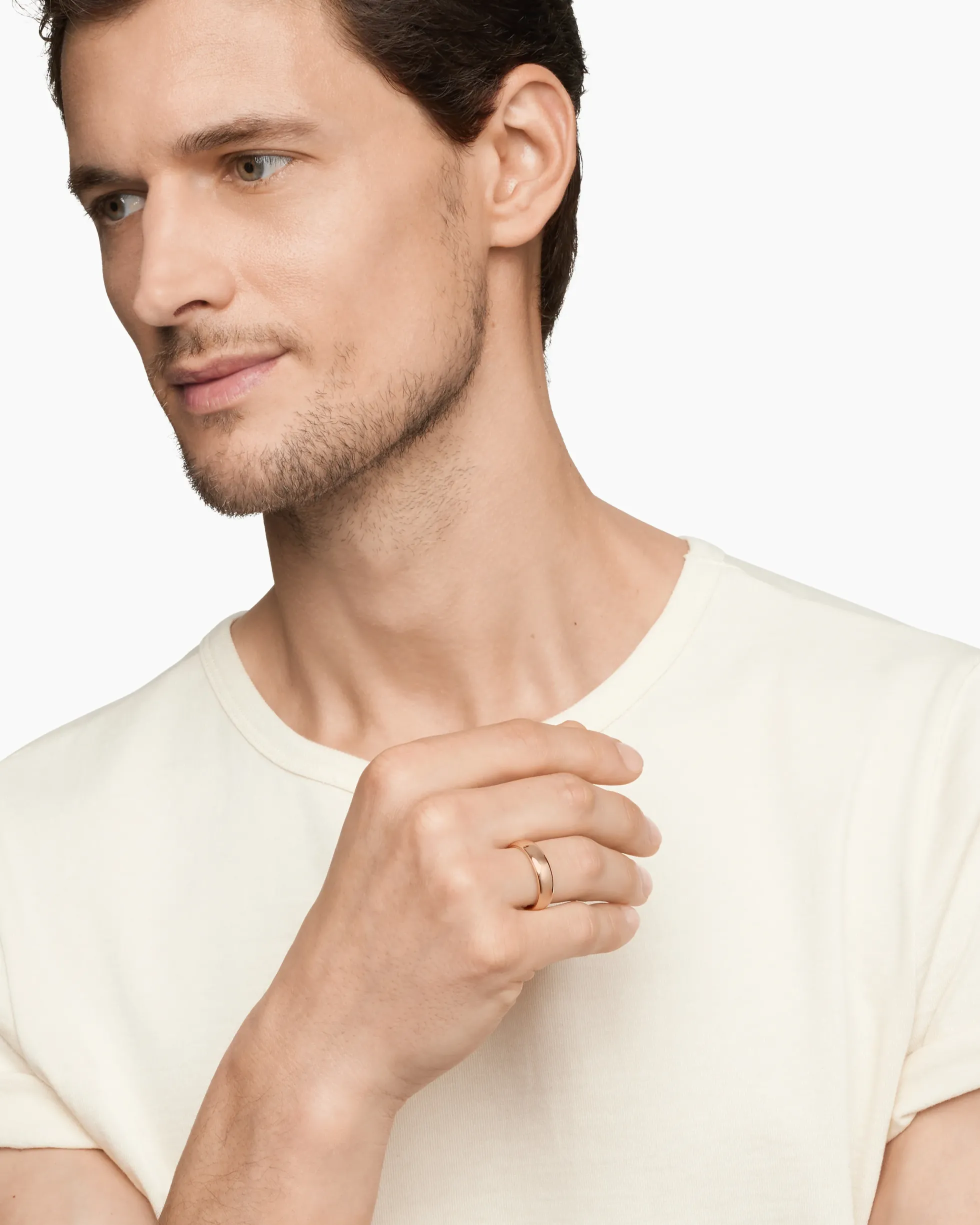 DY Classic Band Ring 18K Rose Gold, 6mm