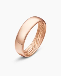 DY Classic Band Ring 18K Rose Gold, 6mm