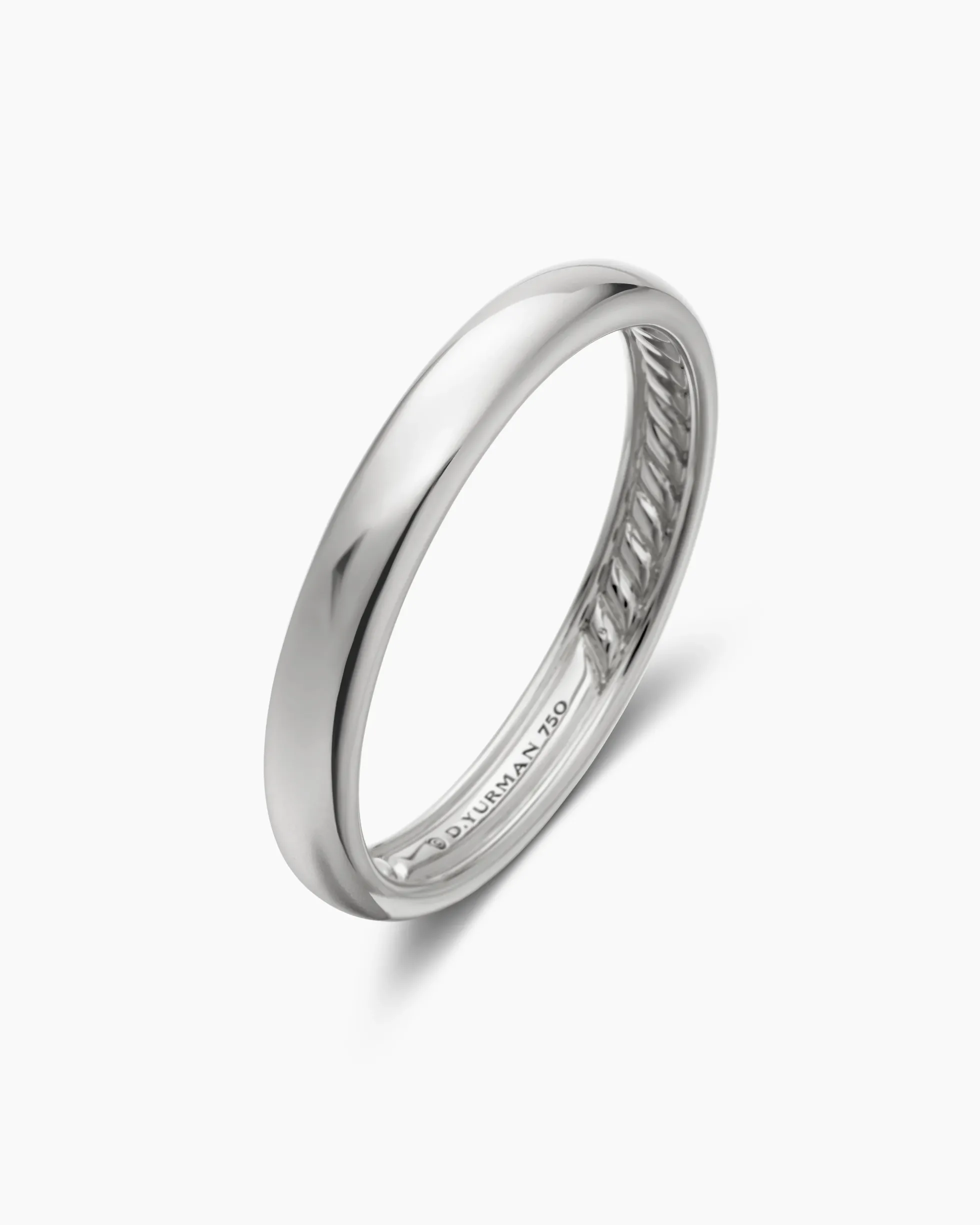 DY Classic Band Ring 18K White Gold, 3.5mm
