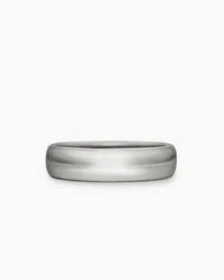DY Classic Band Ring 18K White Gold, 6mm