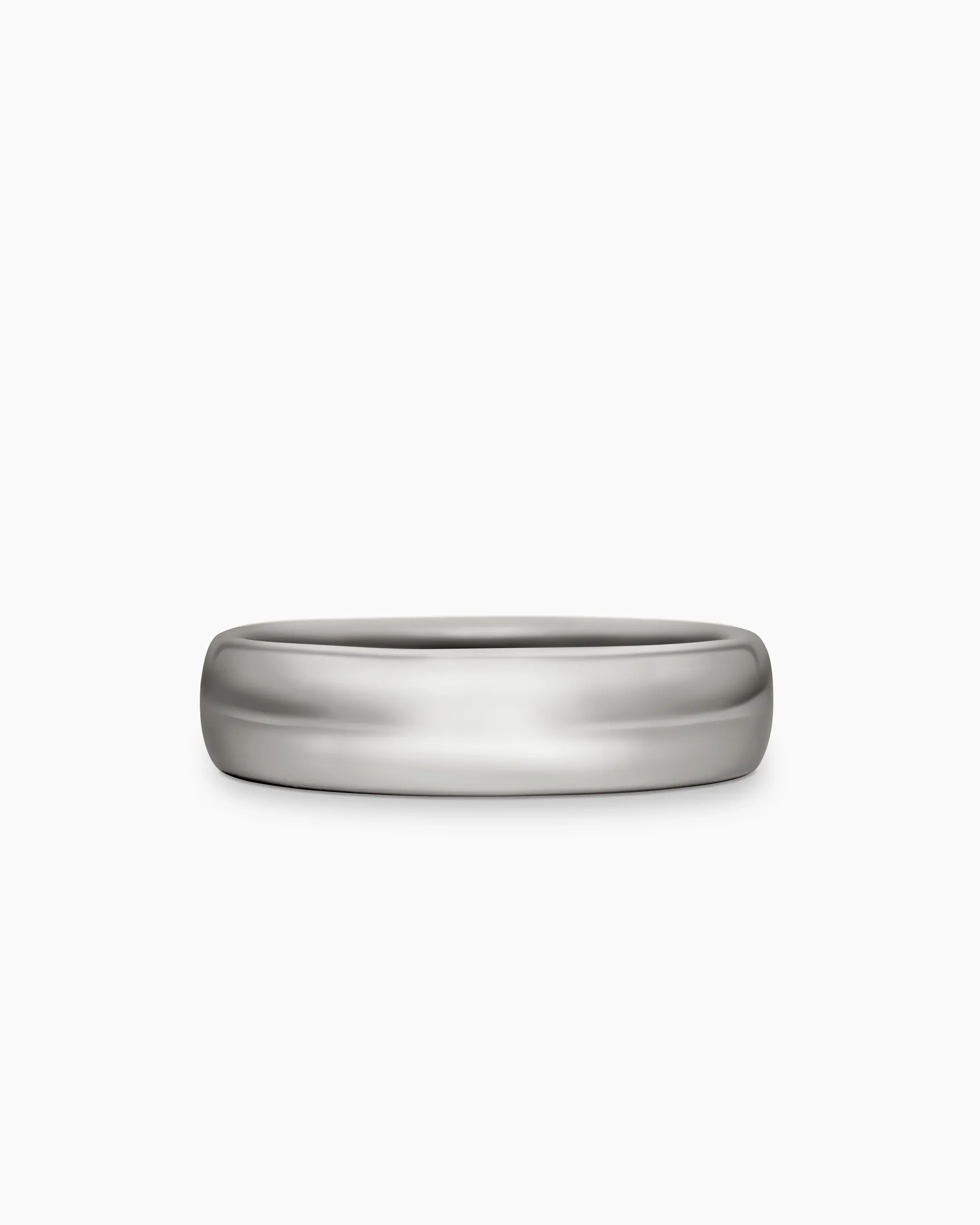 DY Classic Band Ring 18K White Gold, 6mm