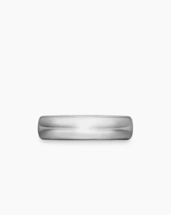 DY Classic Band Ring 18K White Gold, 6mm