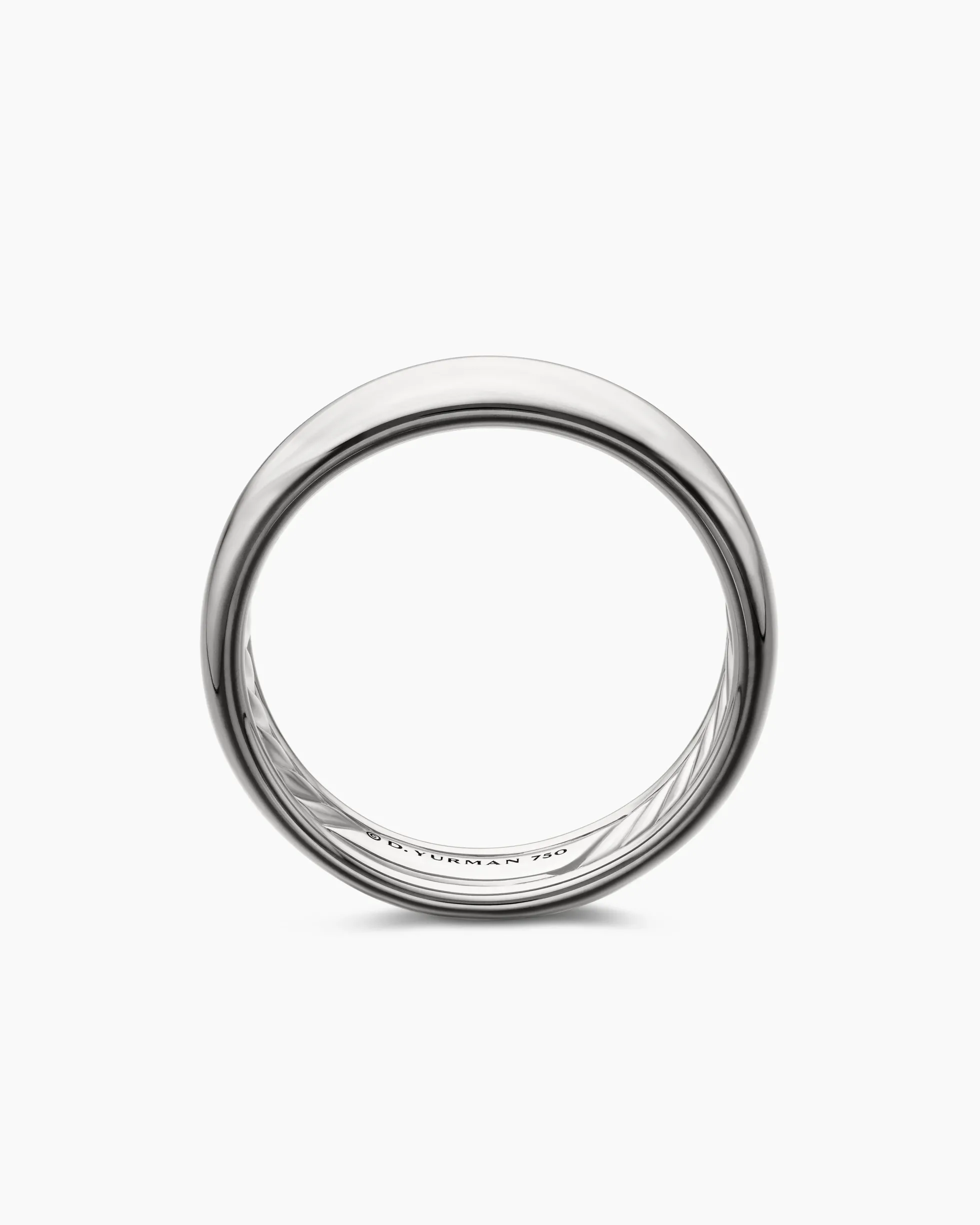 DY Classic Band Ring 18K White Gold, 6mm