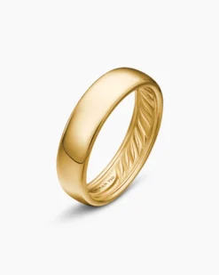 DY Classic Band Ring 18K Yellow Gold, 6mm