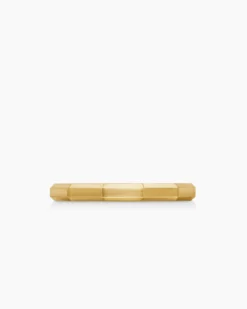 DY Delaunay Faceted Band Ring 18K Yellow Gold, 2.5mm