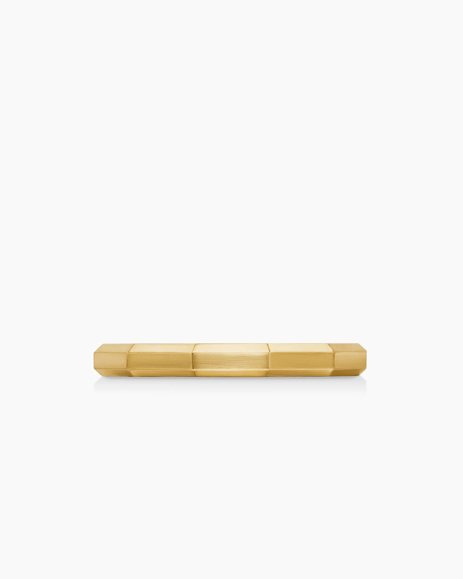 DY Delaunay Faceted Band Ring 18K Yellow Gold, 2.5mm