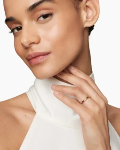 DY Delaunay Faceted Band Ring 18K Yellow Gold, 2.5mm