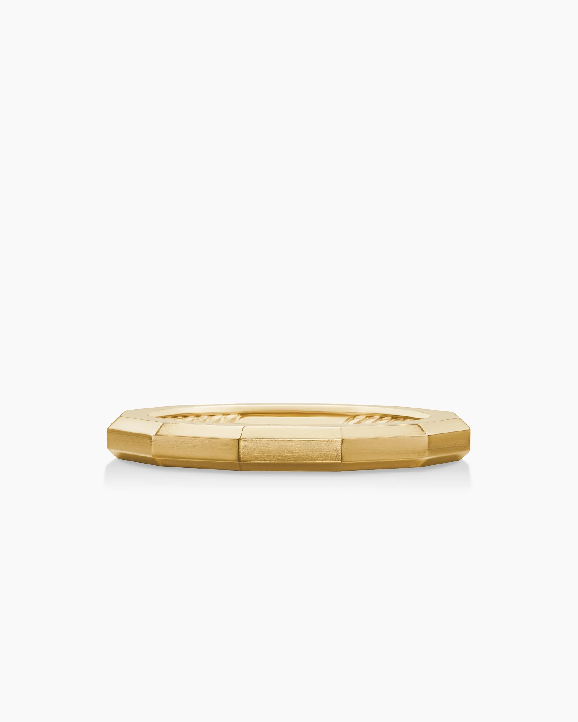 DY Delaunay Faceted Band Ring 18K Yellow Gold, 2.5mm
