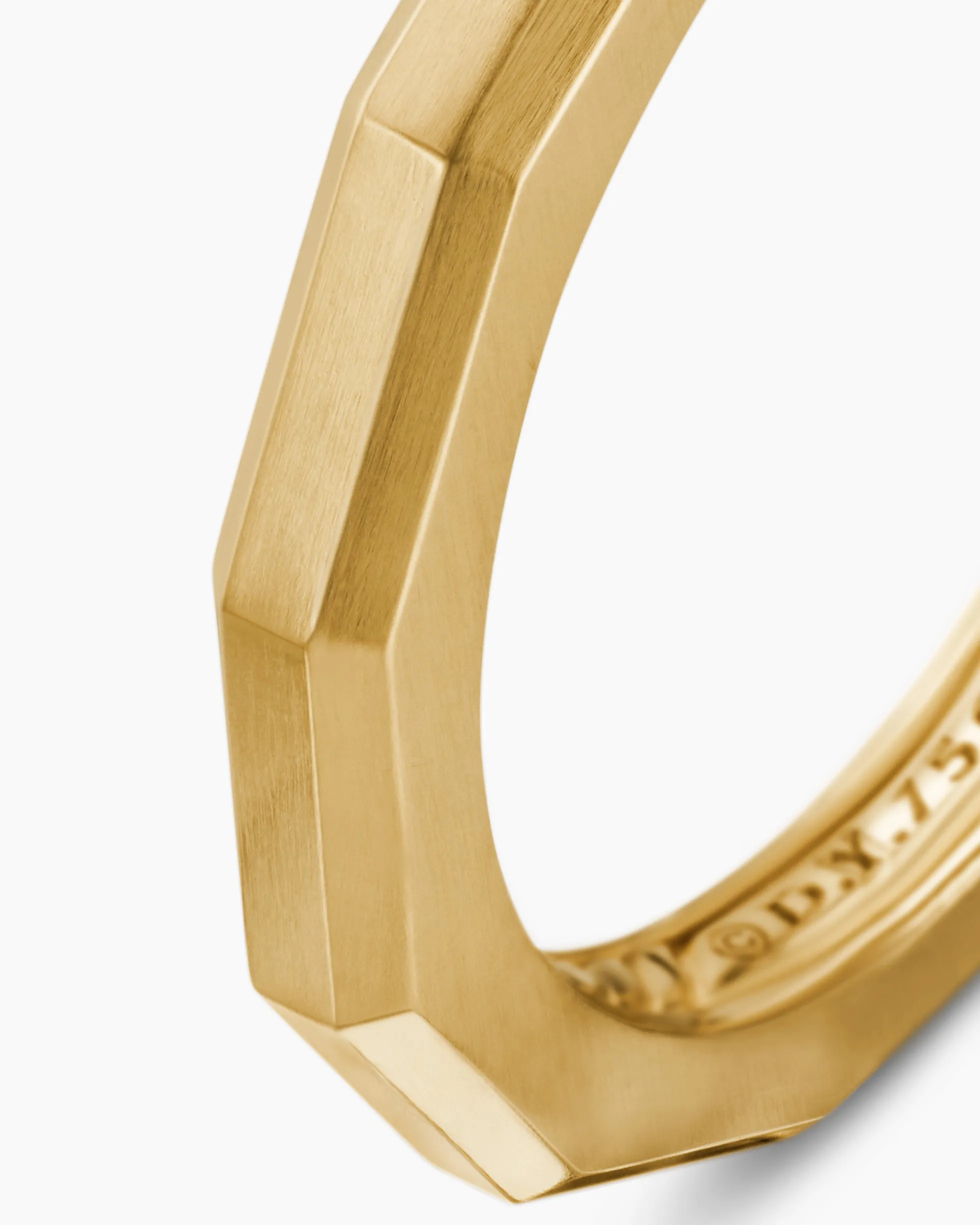 DY Delaunay Faceted Band Ring 18K Yellow Gold, 2.5mm