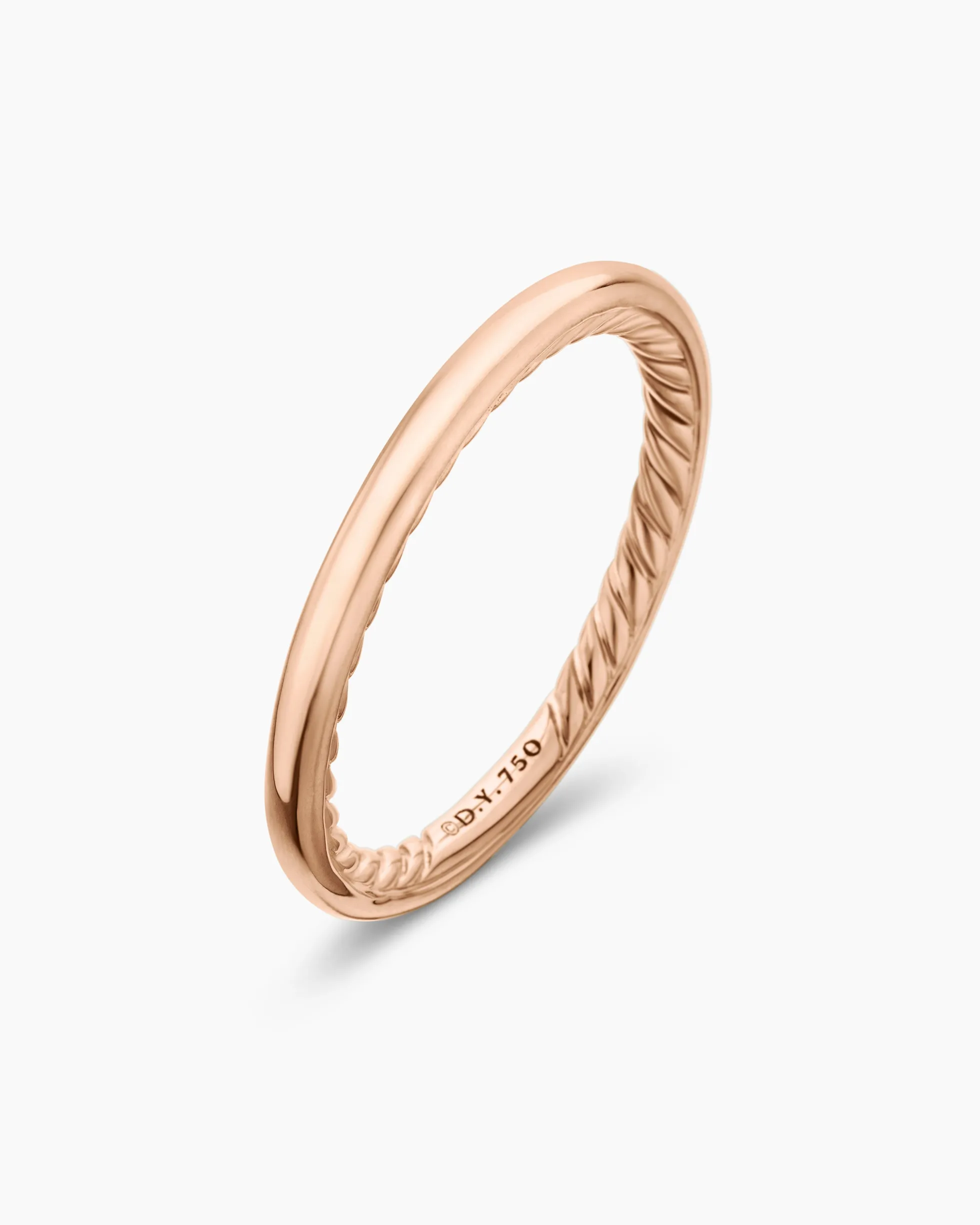 DY Eden Band Ring 18K Rose Gold, 2mm