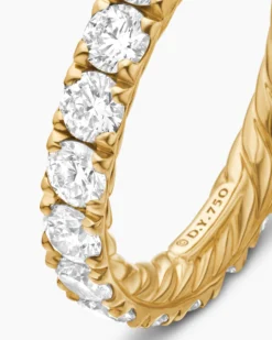 DY Eden Band Ring 18K Yellow Gold with Diamonds, 3.6mm
