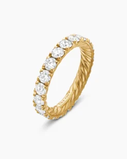 DY Eden Band Ring 18K Yellow Gold with Diamonds, 3.6mm