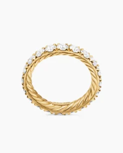 DY Eden Band Ring 18K Yellow Gold with Diamonds, 3.6mm