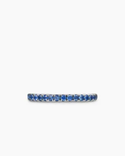 DY Eden Band Ring Platinum with Sapphires, 2.2mm