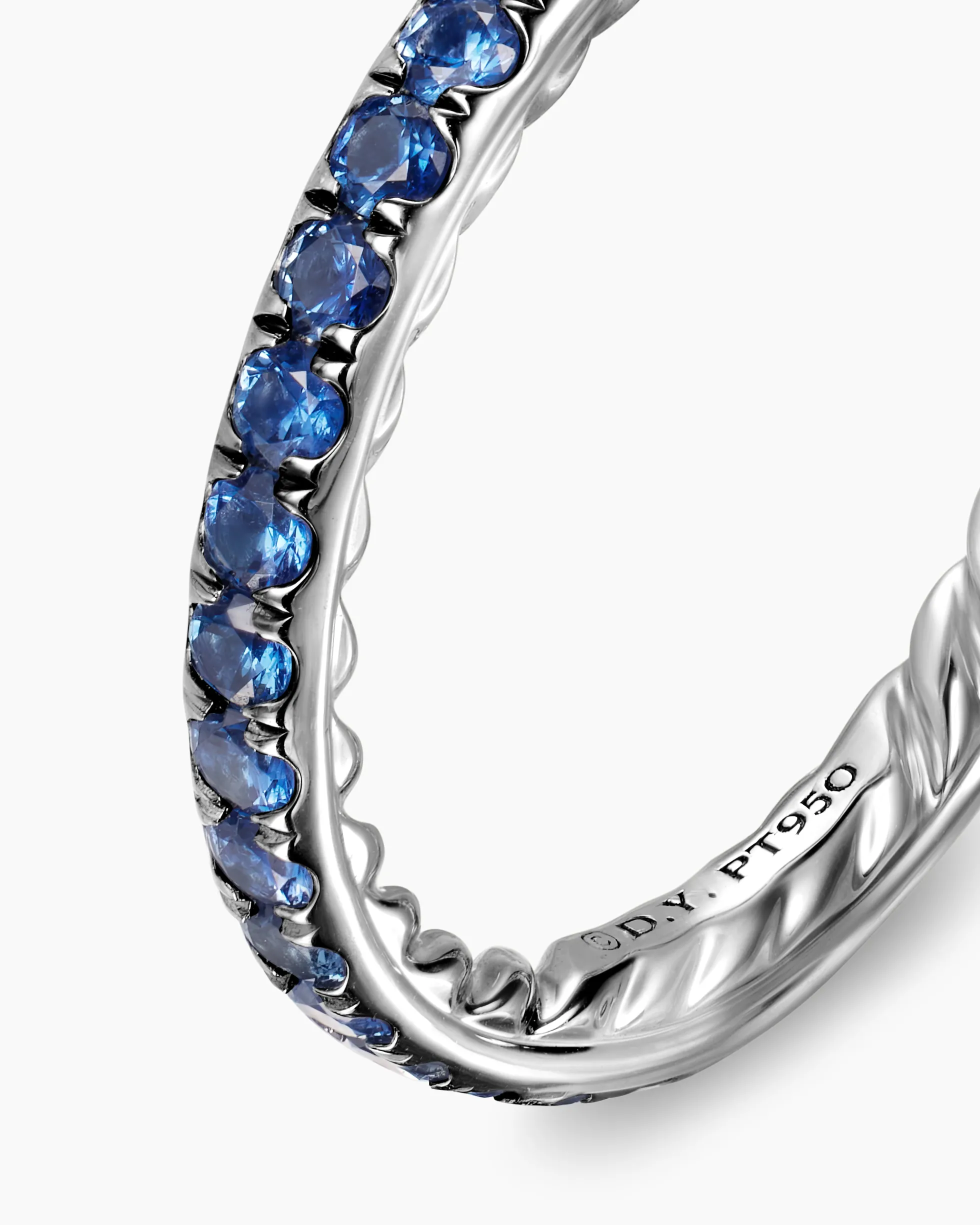 DY Eden Band Ring Platinum with Sapphires, 2.2mm