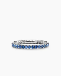 DY Eden Band Ring Platinum with Sapphires, 2.2mm
