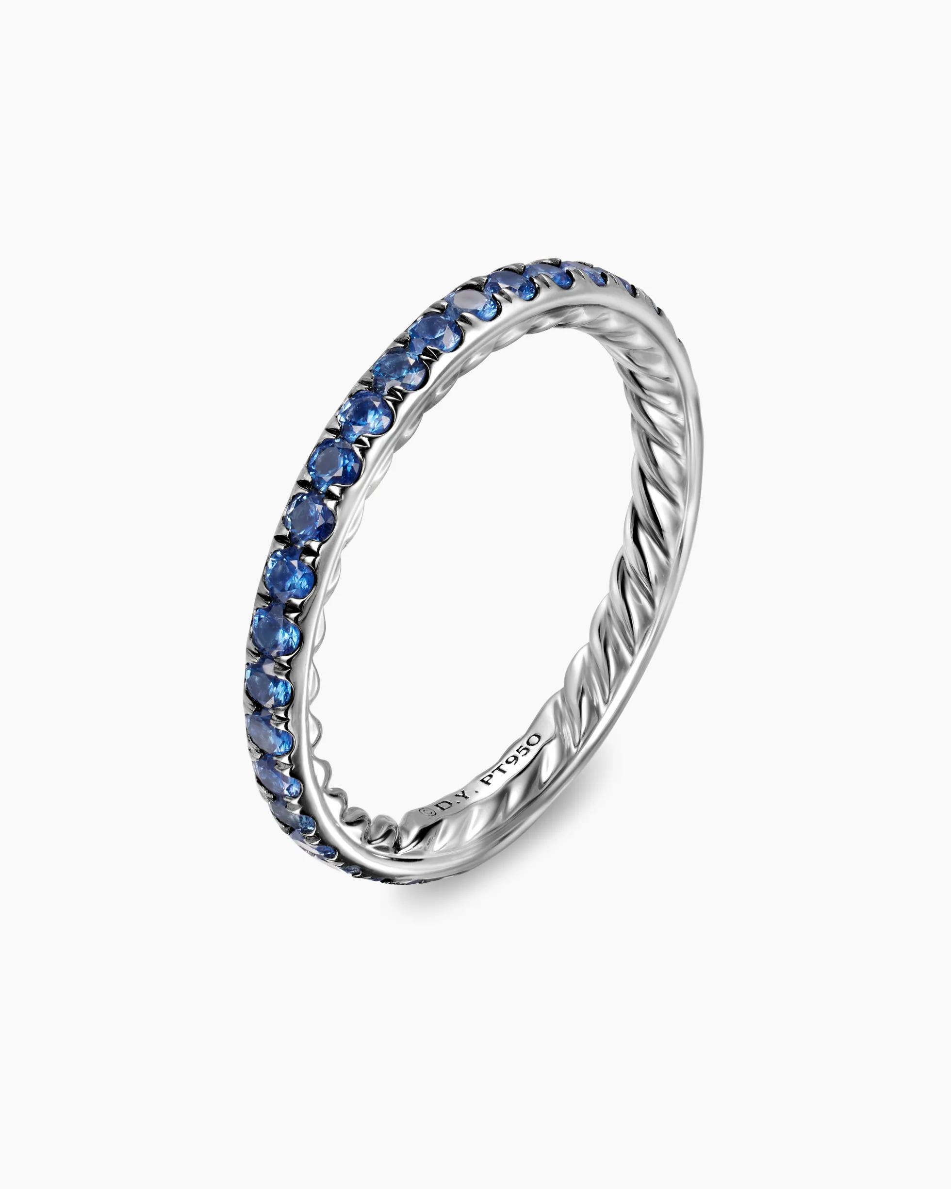 DY Eden Band Ring Platinum with Sapphires, 2.2mm