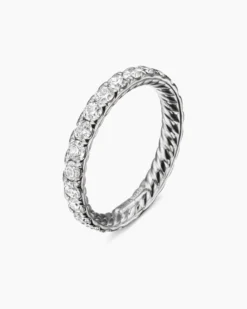DY Eden Band Ring Platinum with Diamonds, 2.8mm