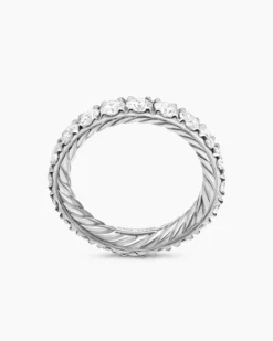 DY Eden Band Ring Platinum with Diamonds, 3.6mm