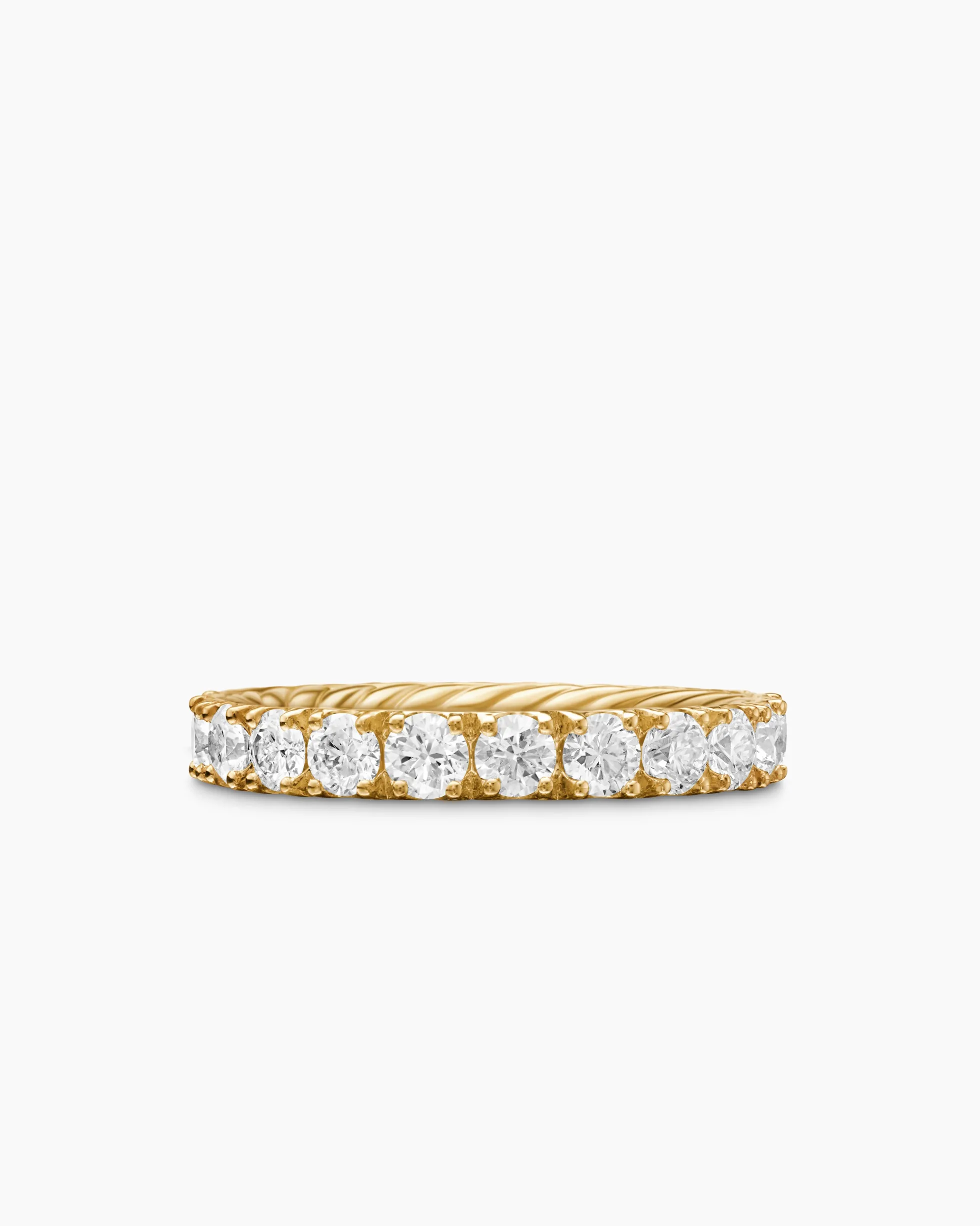 DY Eden Eternity Band Ring 18K Yellow Gold with Diamonds, 3.2mm