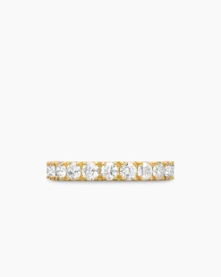 DY Eden Eternity Band Ring 18K Yellow Gold with Diamonds, 3.2mm
