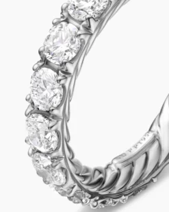 DY Eden Eternity Band Ring Platinum with Diamonds, 3.9mm