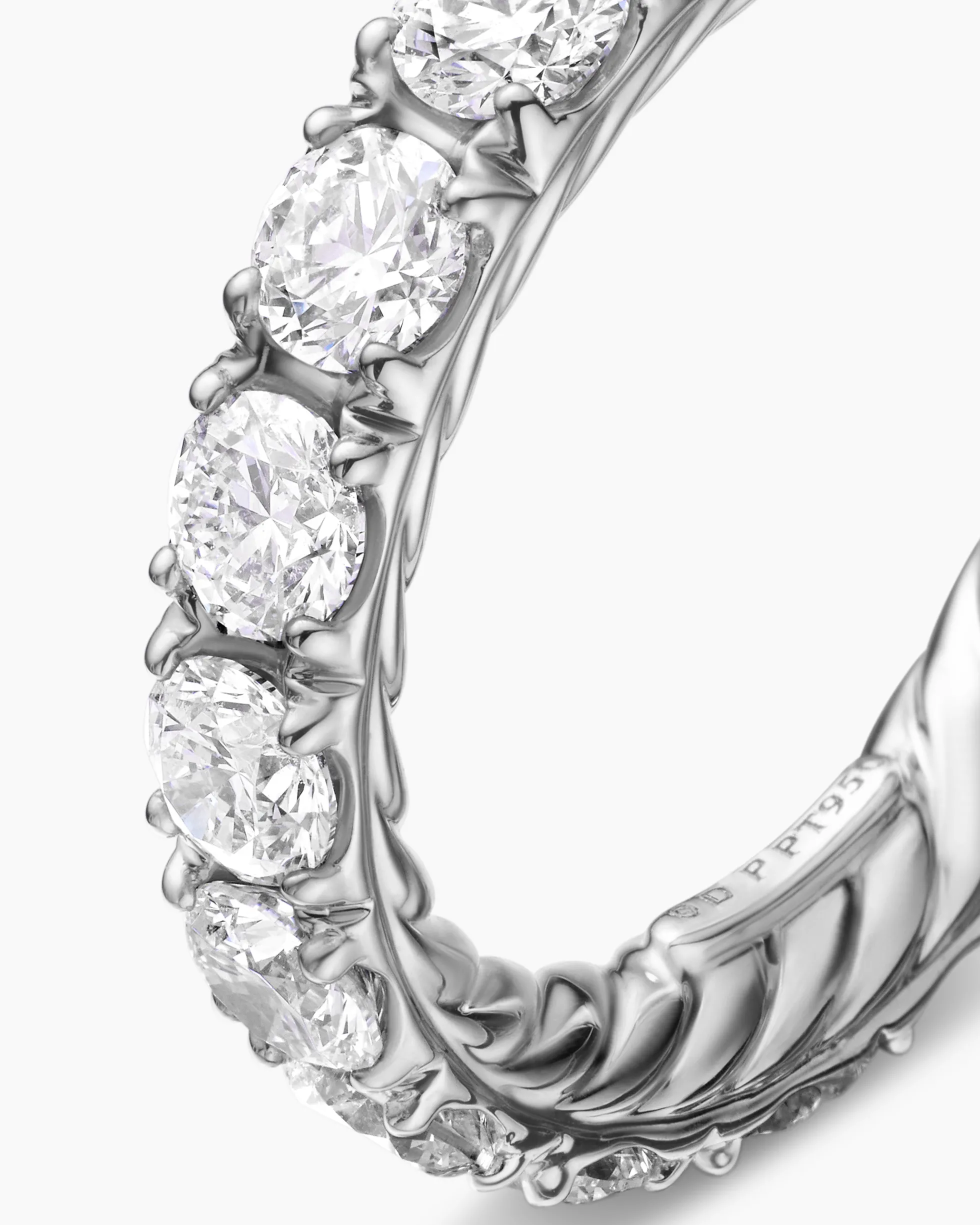 DY Eden Eternity Band Ring Platinum with Diamonds, 3.9mm