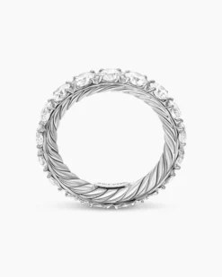 DY Eden Eternity Band Ring Platinum with Diamonds, 3.9mm