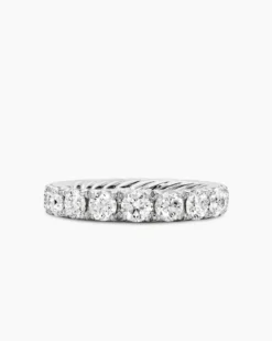 DY Eden Eternity Band Ring Platinum with Diamonds, 3.9mm