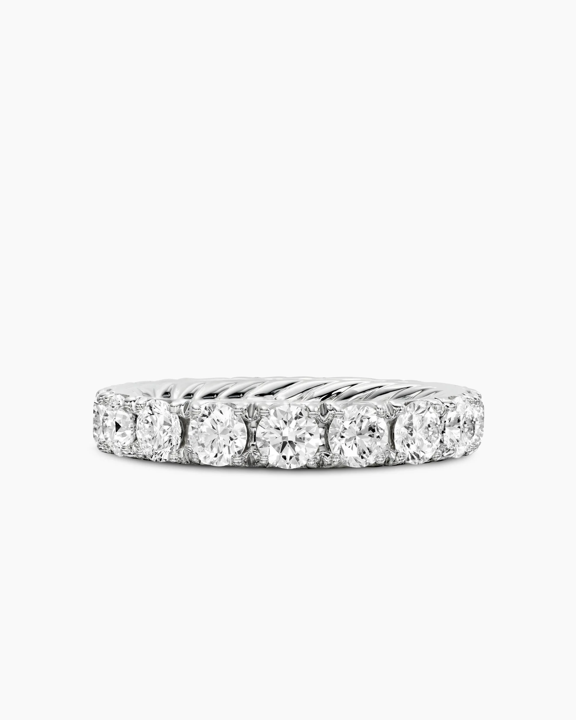 DY Eden Eternity Band Ring Platinum with Diamonds, 3.9mm
