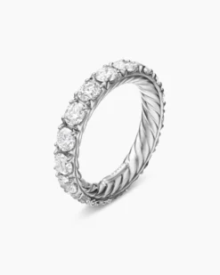 DY Eden Eternity Band Ring Platinum with Diamonds, 3.9mm