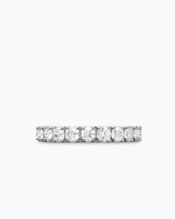 DY Eden Eternity Band Ring Platinum with Diamonds, 3.2mm