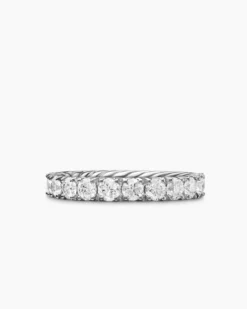 DY Eden Eternity Band Ring Platinum with Diamonds, 3.2mm