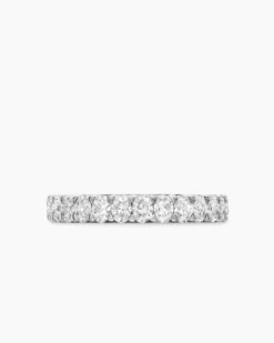 DY Eden Eternity Band Ring Platinum with Oval Diamonds, 3.5mm