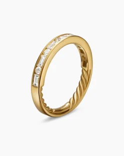 DY Eden Partway Alternating Diamond Band Ring 18K Yellow Gold with Diamonds, 2.8mm
