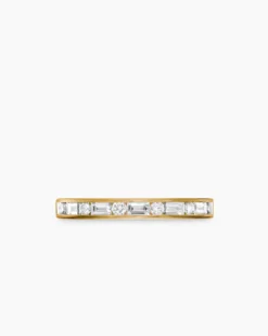 DY Eden Partway Alternating Diamond Band Ring 18K Yellow Gold with Diamonds, 2.8mm