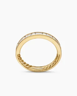 DY Eden Partway Alternating Diamond Band Ring 18K Yellow Gold with Diamonds, 2.8mm