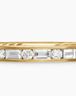 DY Eden Partway Alternating Diamond Band Ring 18K Yellow Gold with Diamonds, 2.8mm