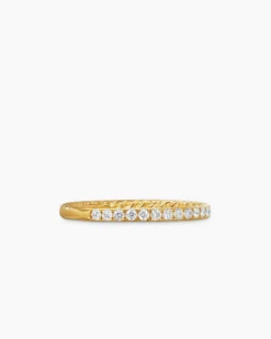 DY Eden Partway Band Ring 18K Yellow Gold with Diamonds, 1.85mm