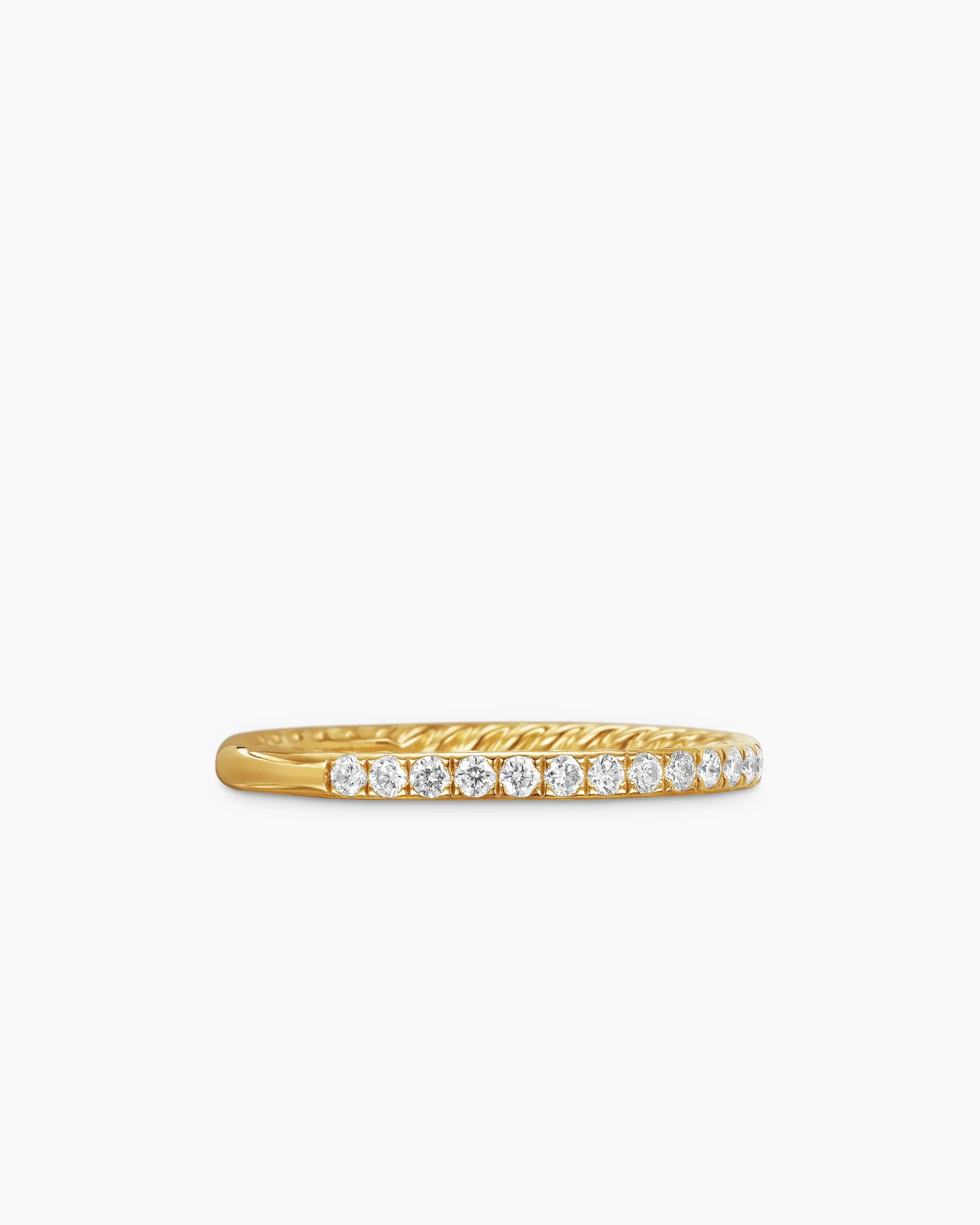 DY Eden Partway Band Ring 18K Yellow Gold with Diamonds, 1.85mm