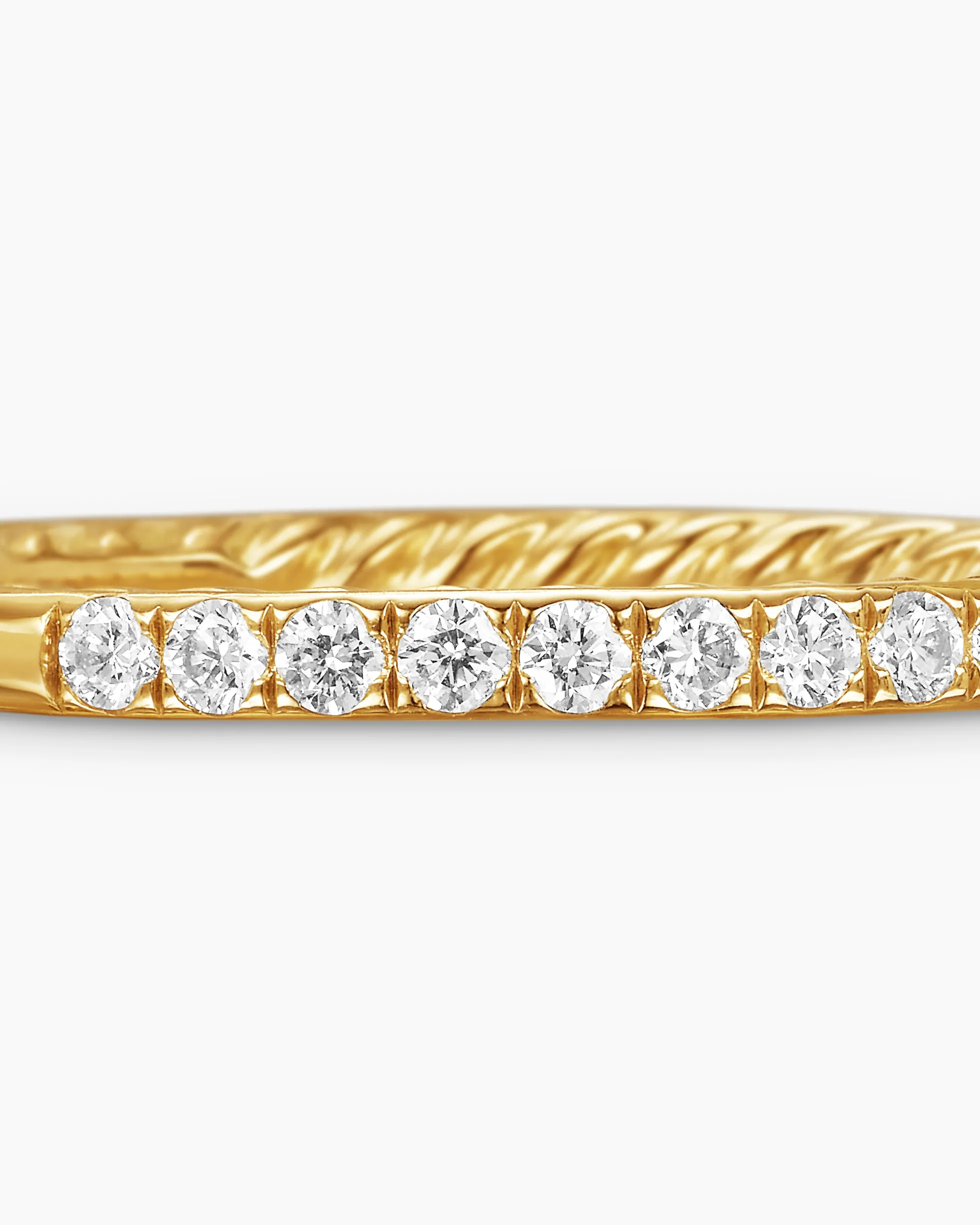 DY Eden Partway Band Ring 18K Yellow Gold with Diamonds, 1.85mm